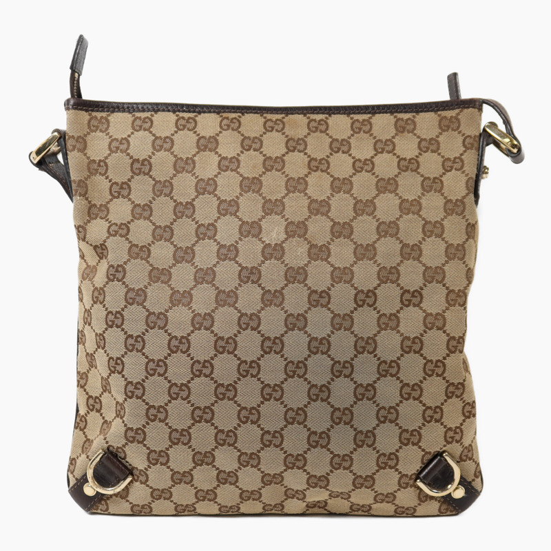 GUCCI 帆布Shoulder Bag金扣肩背袋-1