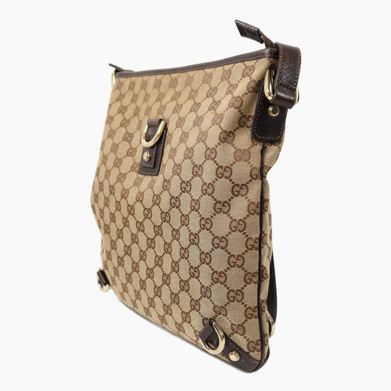 GUCCI 帆布Shoulder Bag金扣肩背袋-2