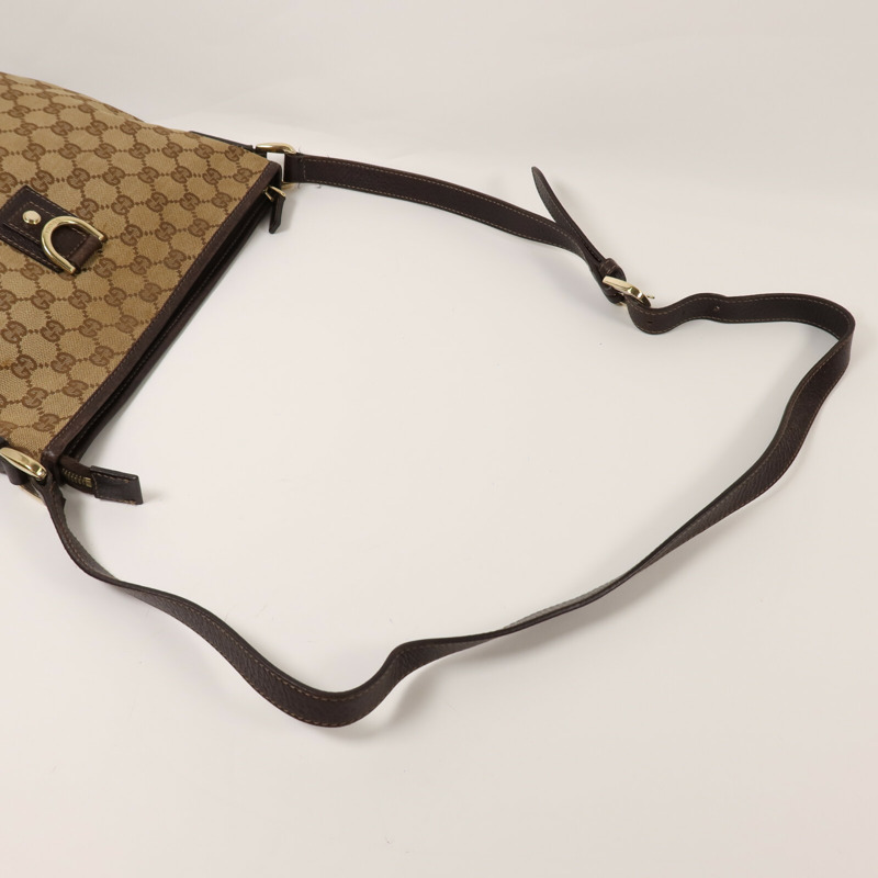 GUCCI 帆布Shoulder Bag金扣肩背袋-7
