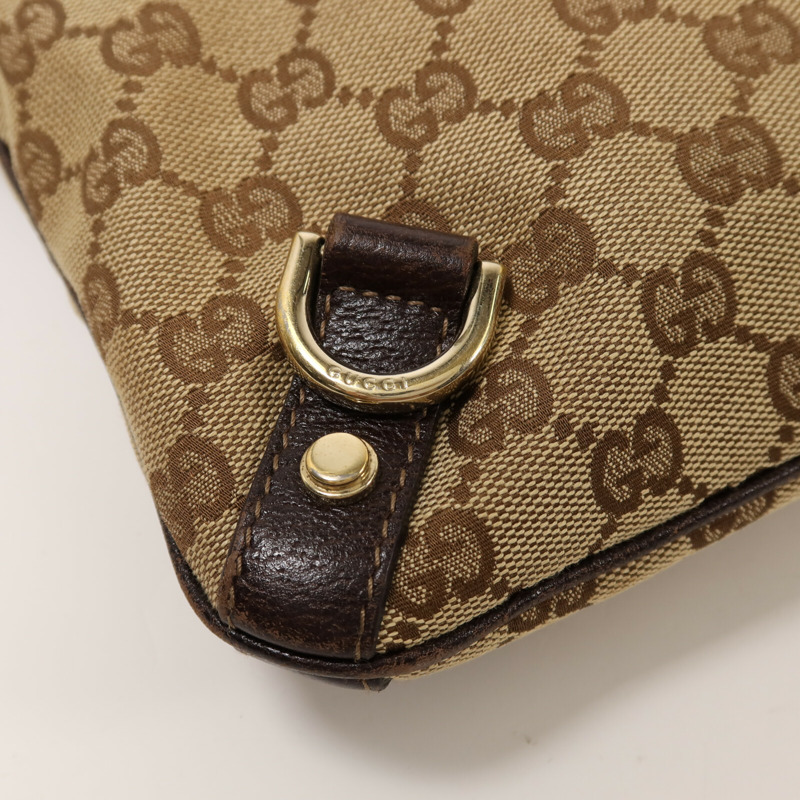 GUCCI 帆布Shoulder Bag金扣肩背袋-10