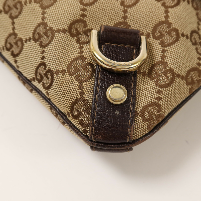 GUCCI 帆布Shoulder Bag金扣肩背袋-11