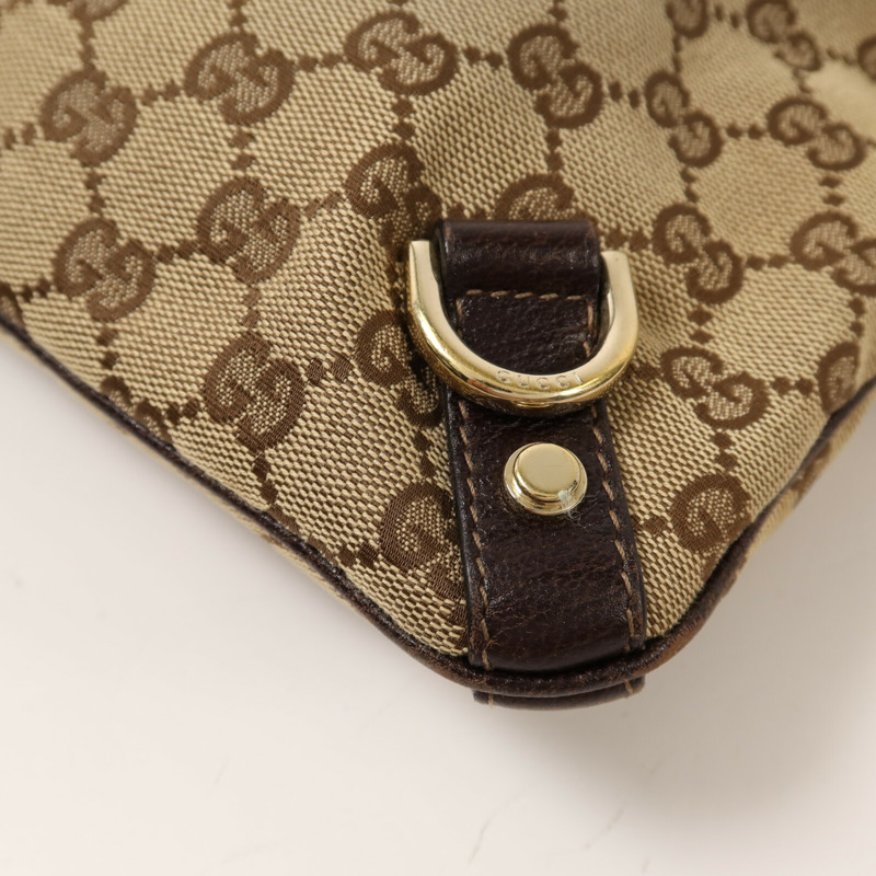 GUCCI 帆布Shoulder Bag金扣肩背袋-13