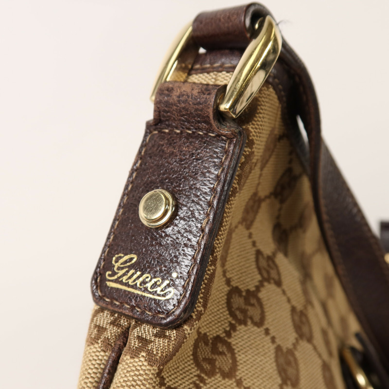 GUCCI 帆布Shoulder Bag金扣肩背袋-14