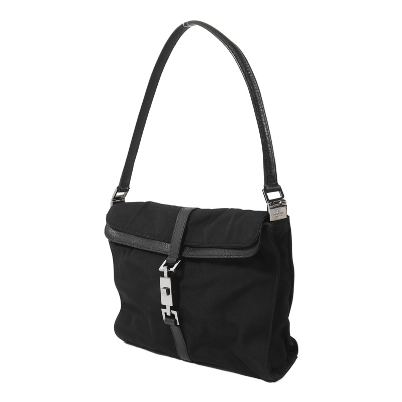 GUCCI 帆布Pouch Shoulder銀扣肩背袋-2