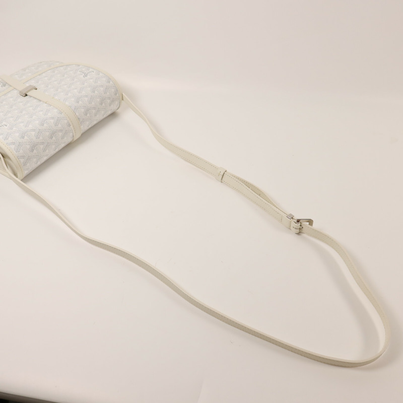GOYARD 牛皮皮革Belvedere PM銀扣肩背袋-8