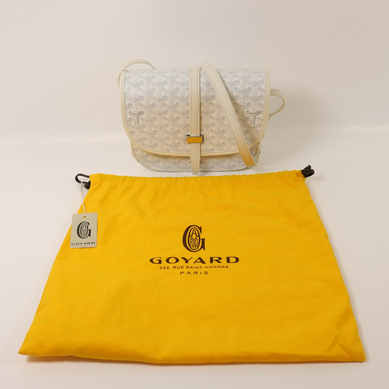 GOYARD 牛皮皮革Belvedere PM銀扣肩背袋-9