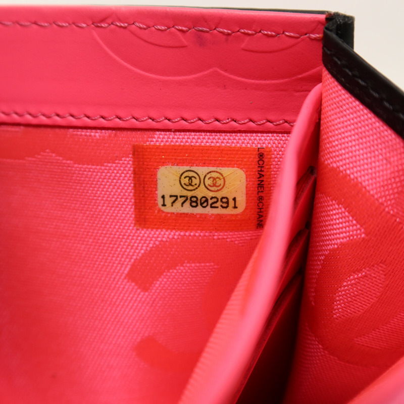 CHANEL 牛皮皮革Cambon Long Wallet銀扣長錢包-7