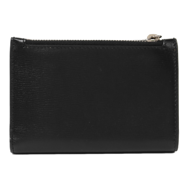 SAINT LAURENT 牛皮皮革Wallet銀扣錢包-1