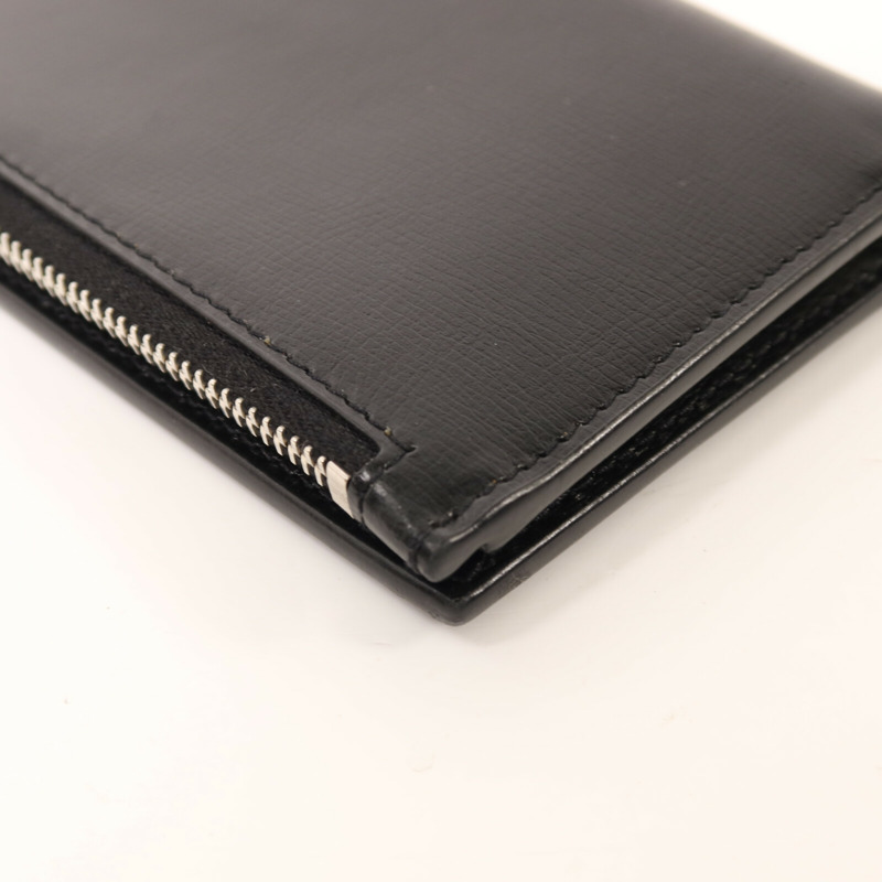 SAINT LAURENT 牛皮皮革Wallet銀扣錢包-12
