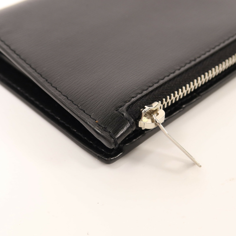 SAINT LAURENT 牛皮皮革Wallet銀扣錢包-13