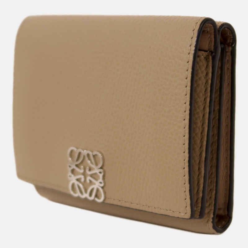 LOEWE 牛皮皮革Wallet銀扣錢包-2