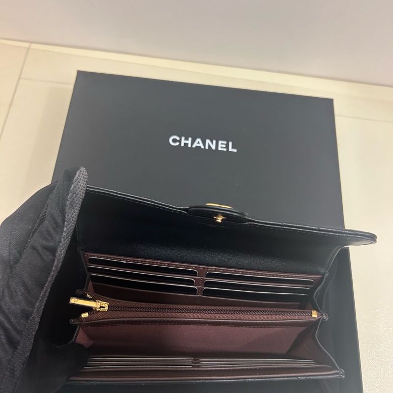 CHANEL CF長夾金釦/香奈兒長夾-13
