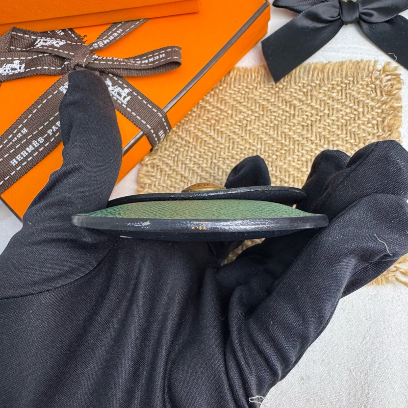 Hermès 藍綠迷你零錢包 vintage 二手 中古-8