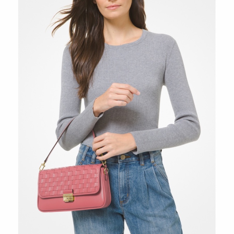 Michael Kors 女士 Bradshaw 小號編織單肩包均碼碼26 X 4 X 14 CM-4