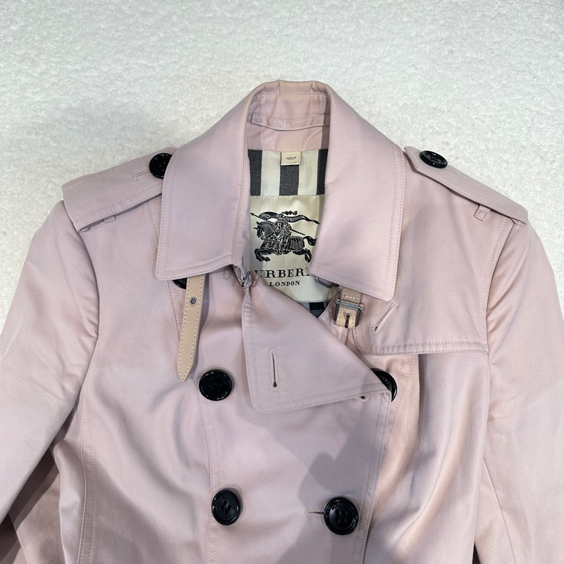 Burberry 粉色風衣外套 32碼-2