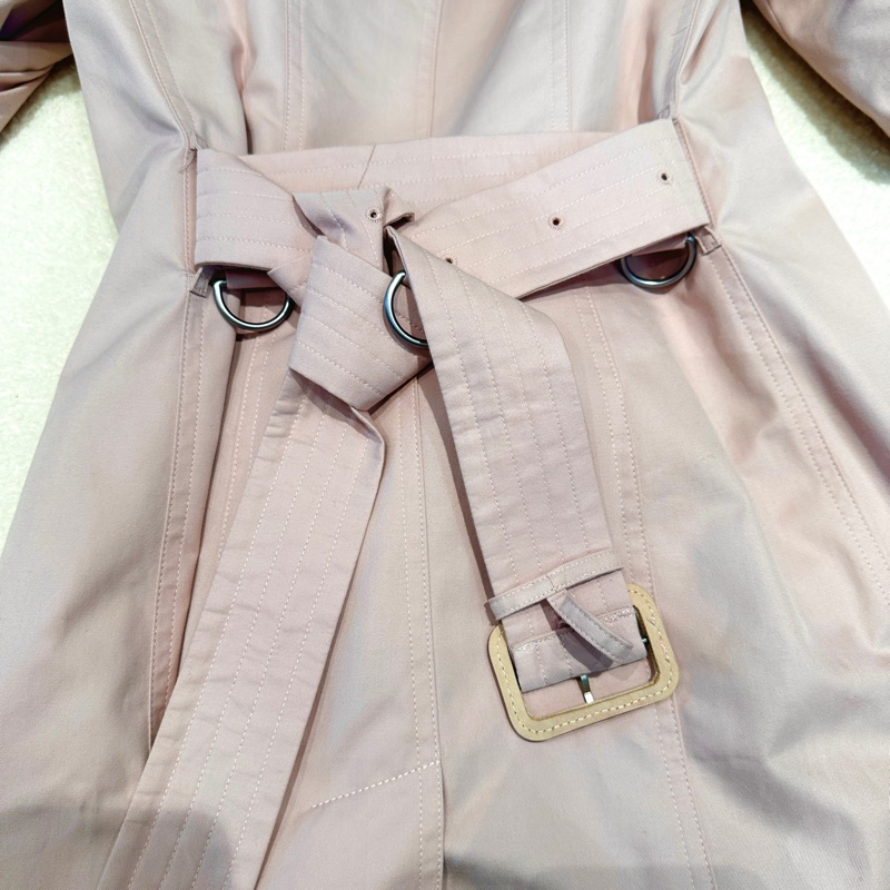 Burberry 粉色風衣外套 32碼-5
