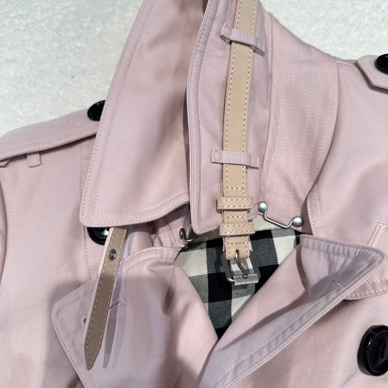 Burberry 粉色風衣外套 32碼-7