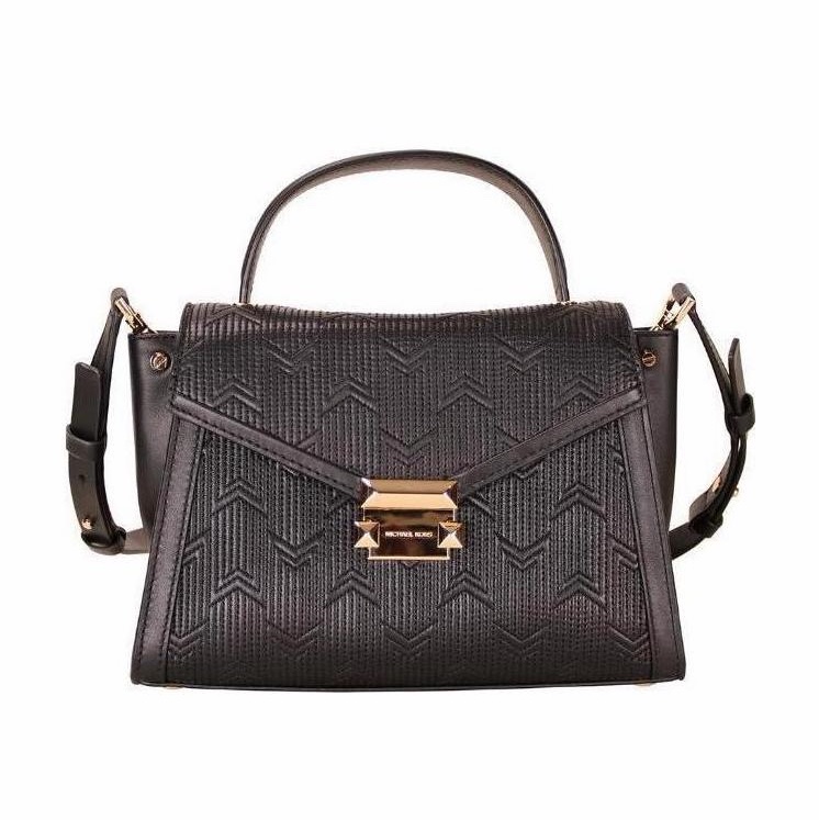Michael Kors 女士 黑色徽標logo手提包均碼碼長：26cm，寬：10cm，高：17cm-0