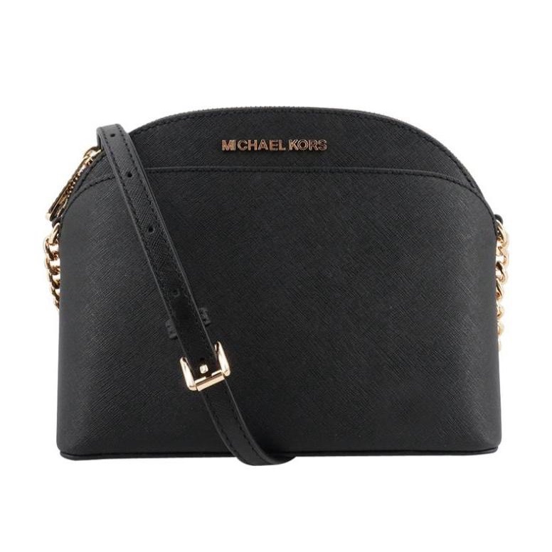 Michael Kors 女士 黑色中號徽標單肩包均碼碼長：24cm，寬：7cm，高：17cm-0
