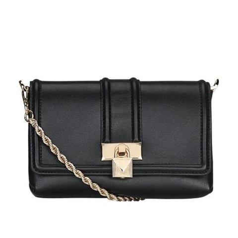 Michael Kors 女士 黑色十字紋單肩包均碼碼長：20cm，寬：2.5cm，高：13cm