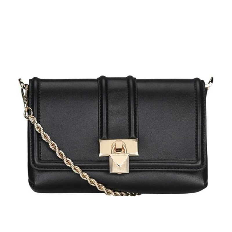 Michael Kors 女士 黑色十字紋單肩包均碼碼長：20cm，寬：2.5cm，高：13cm-0
