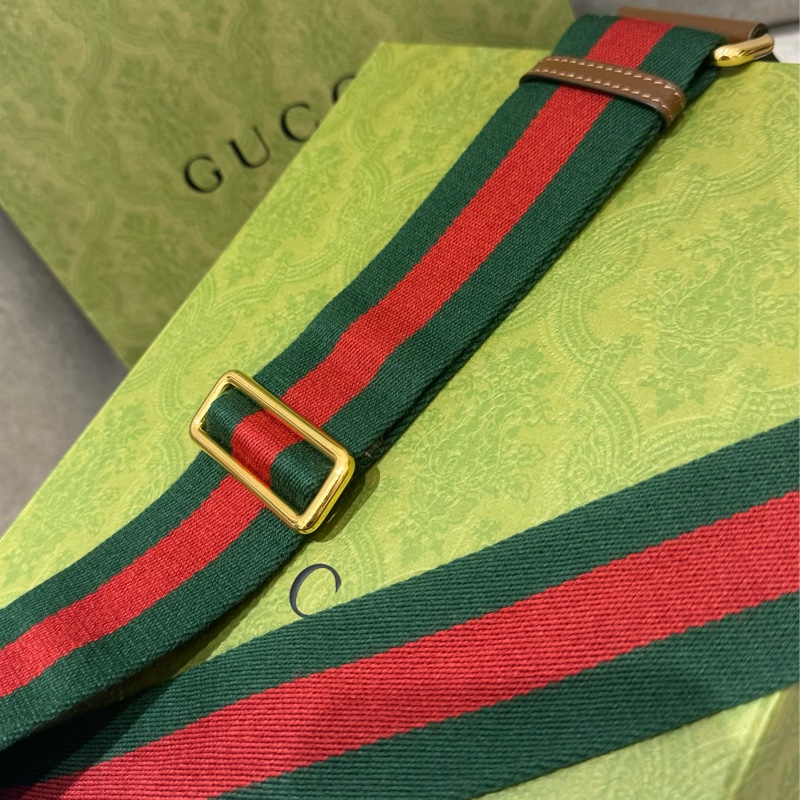 ｛包況優♥️💚}  Gucci 1955 mini 馬銜扣雙背帶斜背包-5