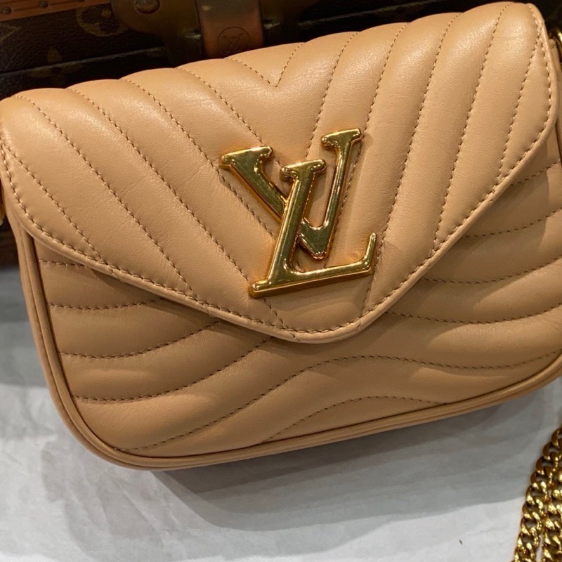 98新 LouisVuitton路易威登 new wave 焦糖色 三合一 經典屁股包 日常空勤百搭時尚 雙肩帶單肩斜-6