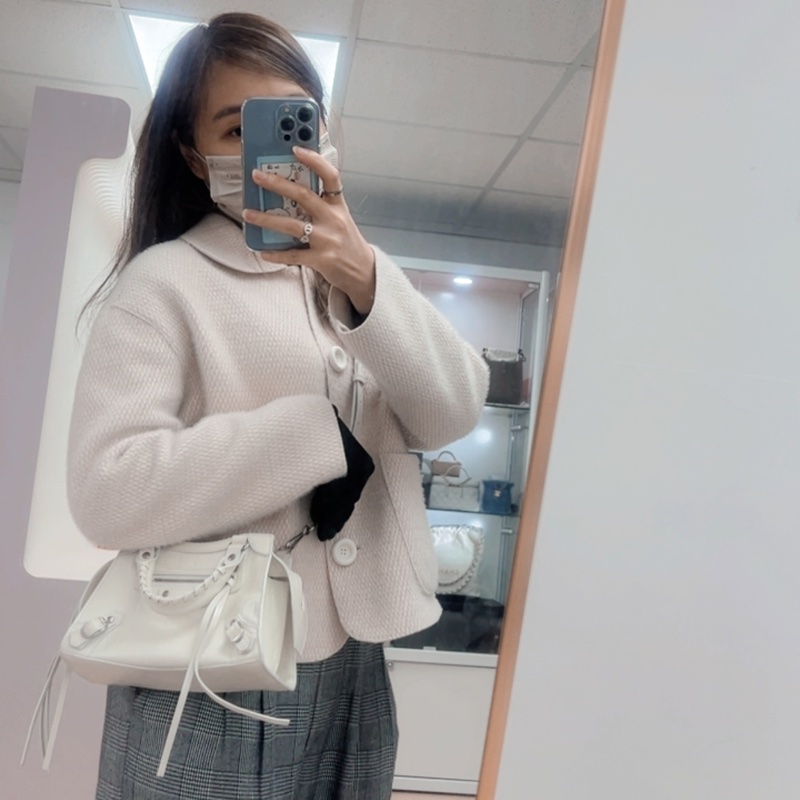 Balenciaga neo classic city 迷你白色機車包-15