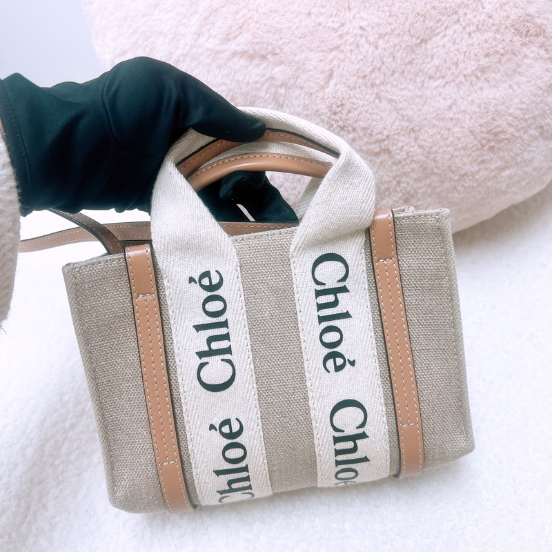 Chloe woody tote mini 淺棕色托特-3