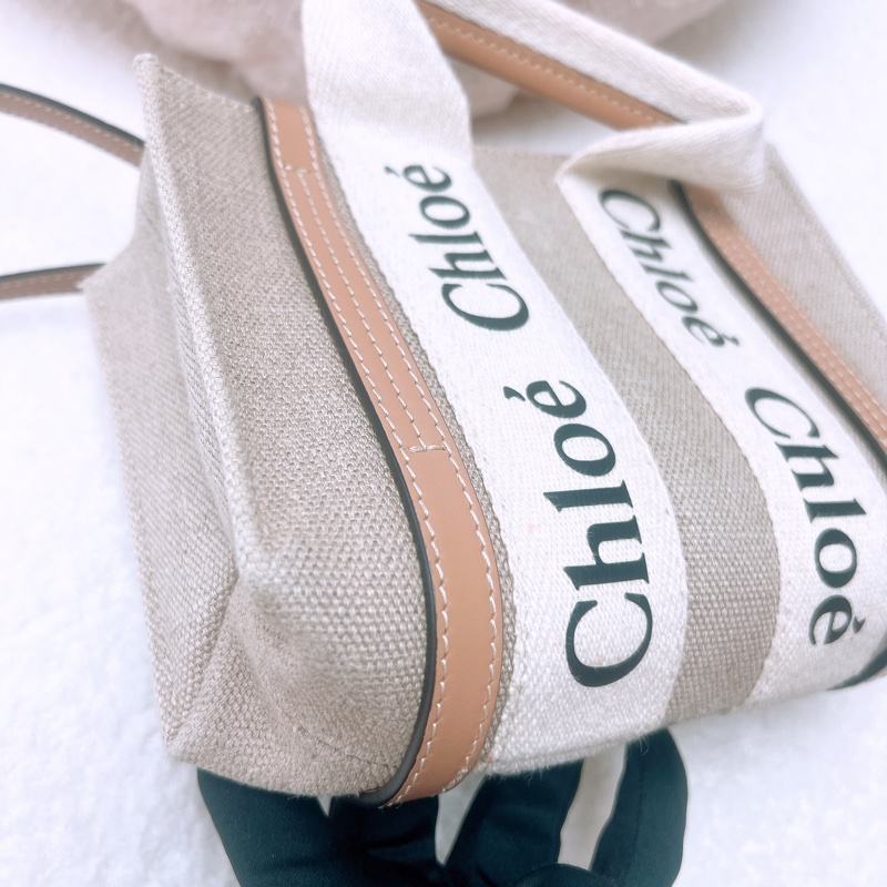 Chloe woody tote mini 淺棕色托特-5