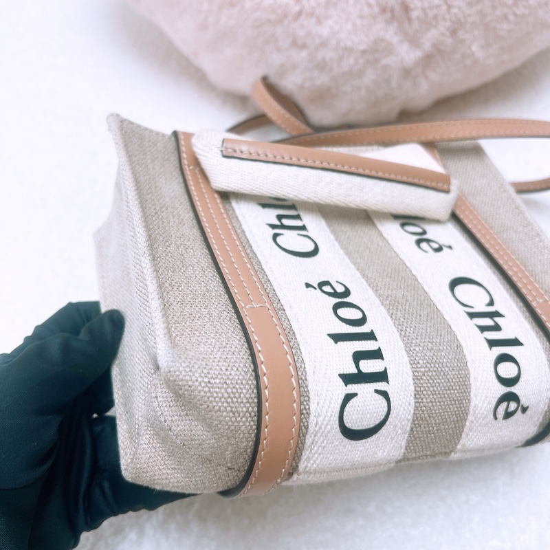Chloe woody tote mini 淺棕色托特-8