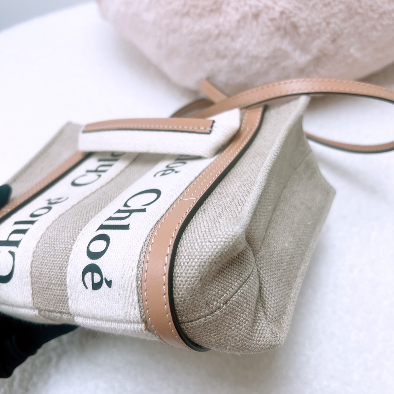 Chloe woody tote mini 淺棕色托特-9