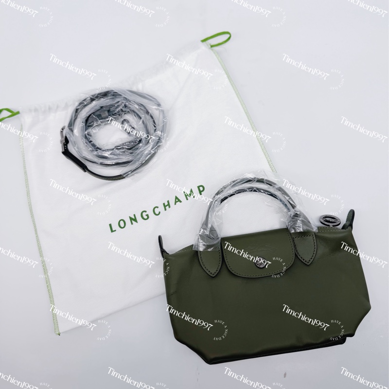 Longchamp LE PLIAGE XTRA 手提包 XS 冷杉綠色 - 皮革-8