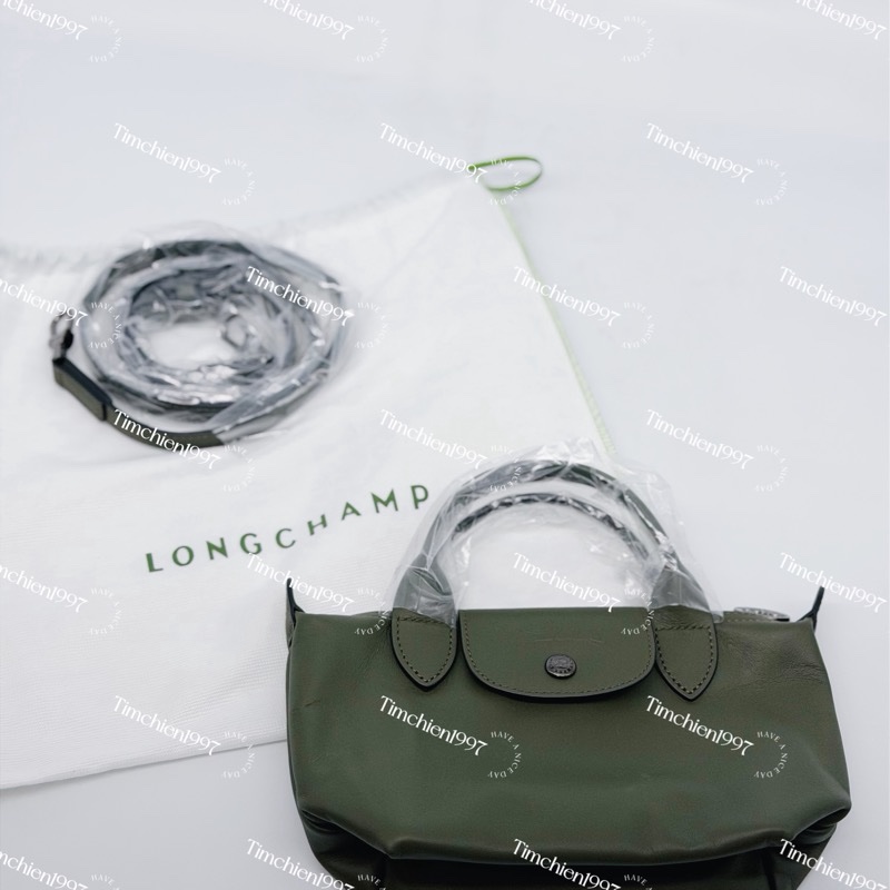 Longchamp LE PLIAGE XTRA 手提包 XS 冷杉綠色 - 皮革-11