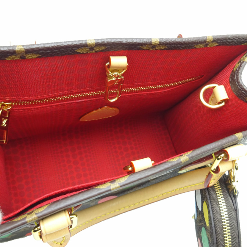 路易威登 On the Go PM 手提包，與草間彌生聯名款，M46380（已停產），Monogram 棕色-5