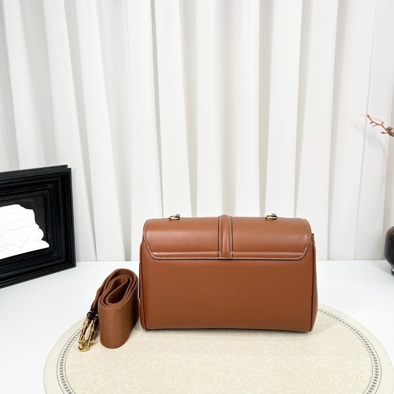 專櫃價3.9折！CELINE賽琳  附件肩帶 soft 16 可拆卸肩帶金扣旋轉鎖扣 光滑牛皮革 焦糖色單肩斜挎包-7