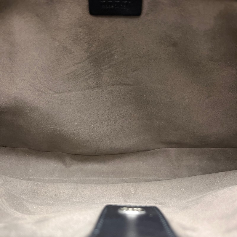 GUCCI 棕黑色壓花電腦公事包 有肩帶-7