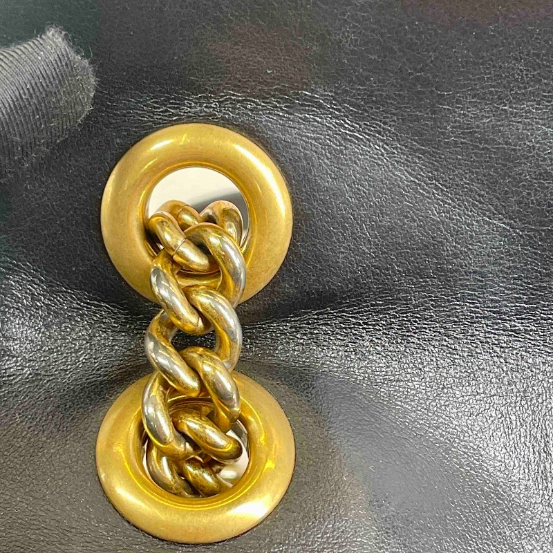 古馳Gucci GG Marmont22馬蒙22黑金鏈條包 黑色牛皮 金色雙G徽標 可單肩斜挎-15