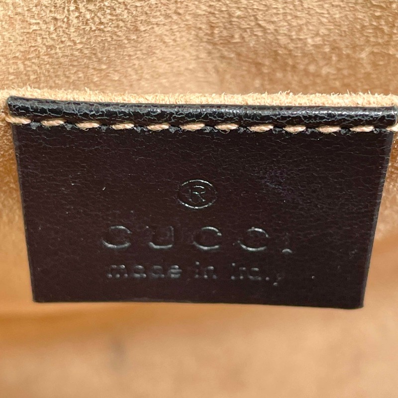 古馳Gucci GG Marmont22馬蒙22黑金鏈條包 黑色牛皮 金色雙G徽標 可單肩斜挎-18