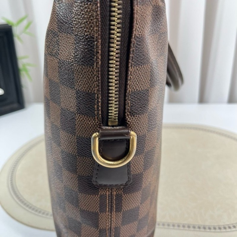 LV路易威登 少肩帶 棋盤格公文包手提斜挎 容量美麗 能放電腦 男女同款-22