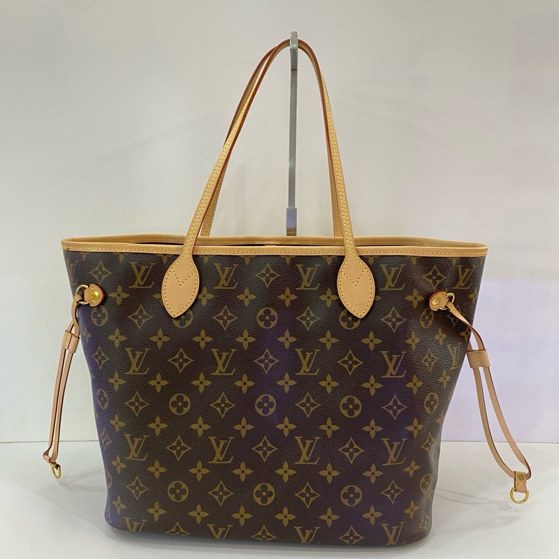 LV /路易威登neverfull中號老花紅里購物袋手提包尺寸31*28*11，-0