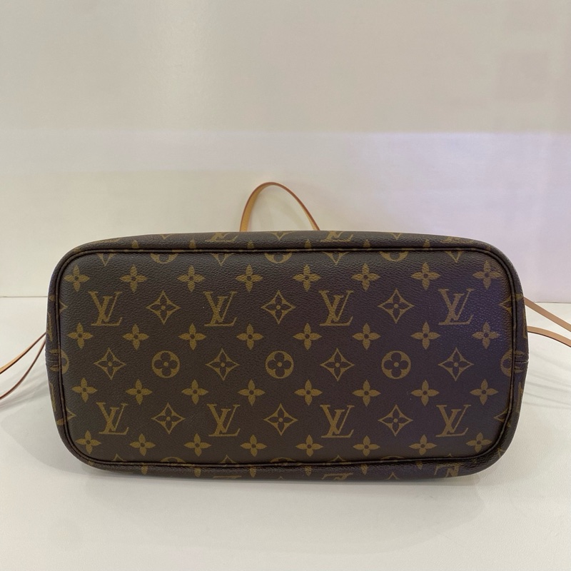 LV /路易威登neverfull中號老花紅里購物袋手提包尺寸31*28*11，-4
