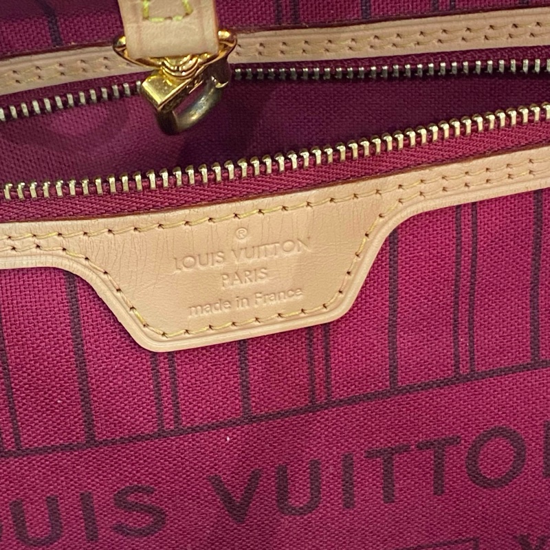 LV /路易威登neverfull中號老花紅里購物袋手提包尺寸31*28*11，-6