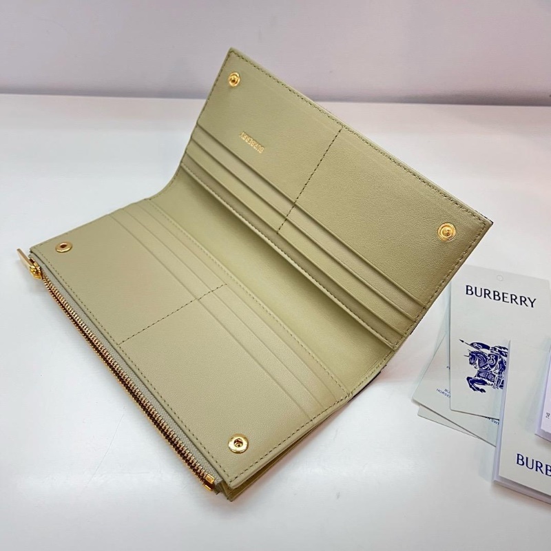 Burberry Bi fold long wallet ( Beige )-2