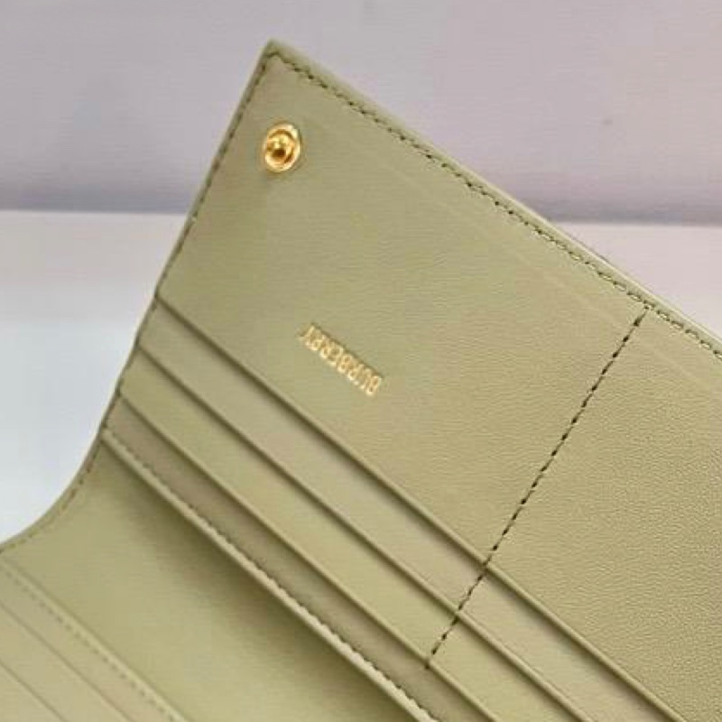 Burberry Bi fold long wallet ( Beige )-4