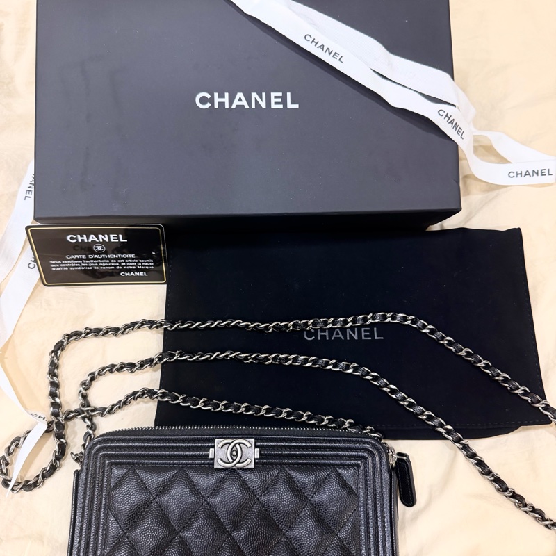 Chanel Boy （Wallet on Chain）WOC   香奈兒 手拿 斜背 長夾-0