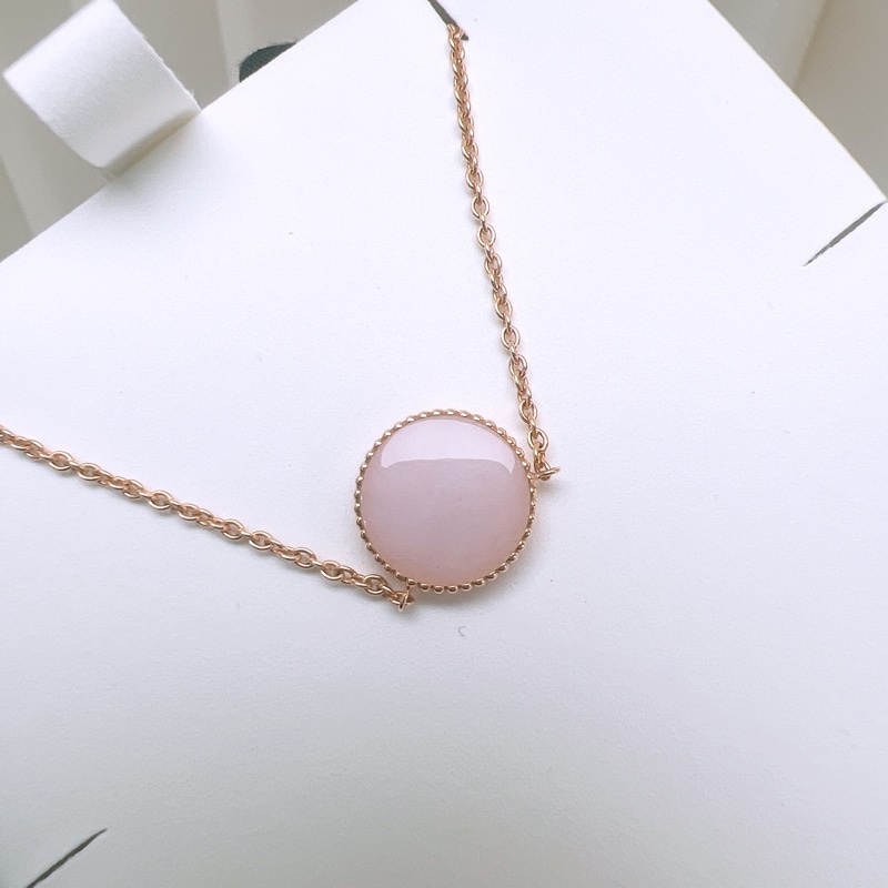 Dior rose des vents 八芒星粉色帶鑽項鍊-2