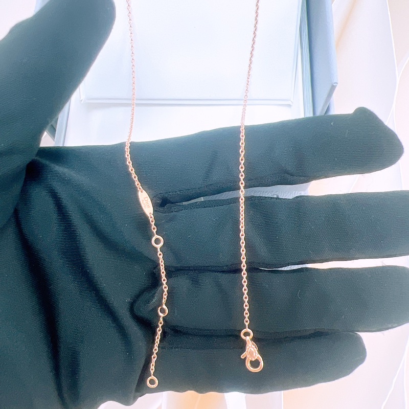 Dior rose des vents 八芒星粉色帶鑽項鍊-4