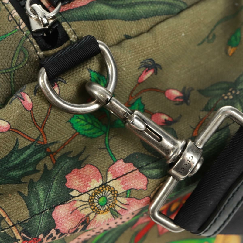 【日本直送】GUCCI Sherry Line Web Sherry Line Bag Canvas 2way Khaki 450983 Auth 164673V-9