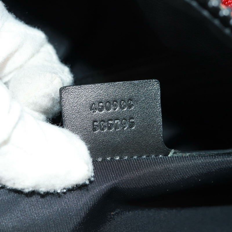 【日本直送】GUCCI Sherry Line Web Sherry Line Bag Canvas 2way Khaki 450983 Auth 164673V-11